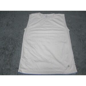 VTG Nautica Shirt Mens XL White Solid Athletic Crew Neck Compression Performance